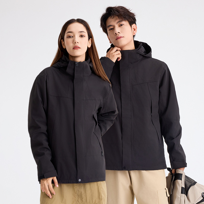 国标GB32614压胶冲锋衣三合一 男户外防暴雨级登山外套工作服女款95566,95562
